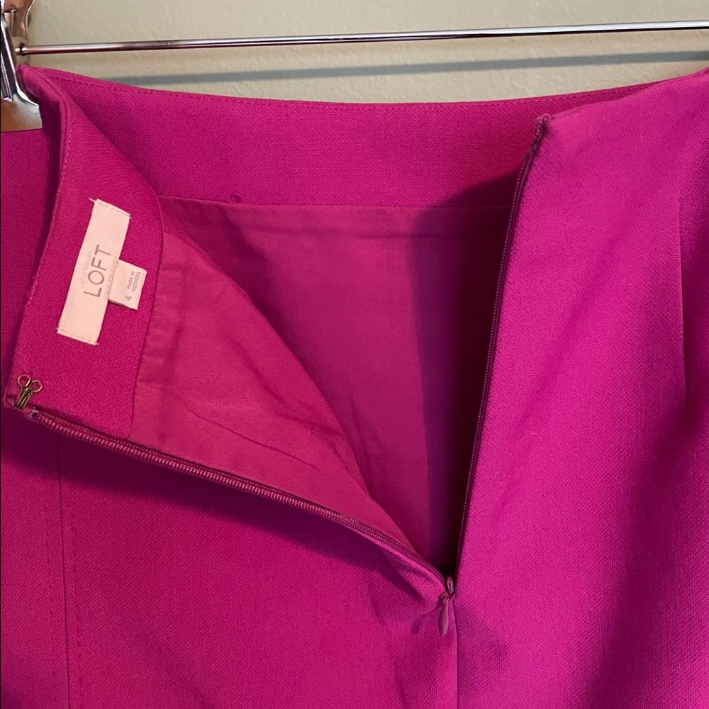 LOFT pink skirt, size 4 - Picture 4 of 10
